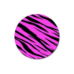 Pink Tiger Magnet 3  (round)