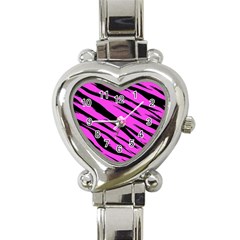 Pink Tiger Heart Italian Charm Watch 