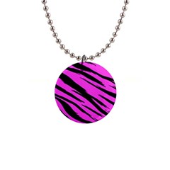 Pink Tiger Button Necklace