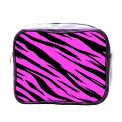 Pink Tiger Mini Travel Toiletry Bag (one Side)