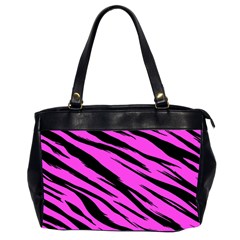 Pink Tiger Oversize Office Handbag (two Sides)