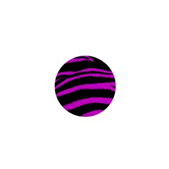 Pink Zebra 1  Mini Button