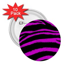 Pink Zebra 2 25  Button (10 Pack)