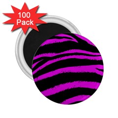 Pink Zebra 2 25  Button Magnet (100 Pack)