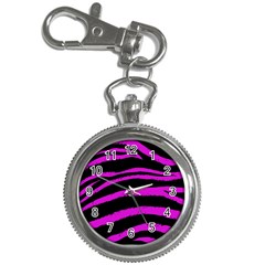 Pink Zebra Key Chain Watch