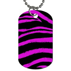 Pink Zebra Dog Tag (one Sided) by ArtistRoseanneJones