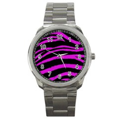 Pink Zebra Sport Metal Watch