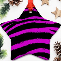 Pink Zebra Star Ornament (two Sides)