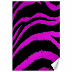 Pink Zebra Canvas 12  X 18  (unframed)