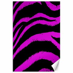 Pink Zebra Canvas 24  X 36  (unframed)