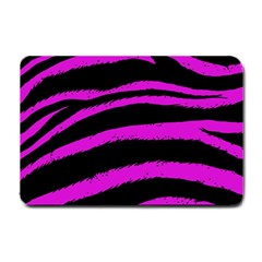 Pink Zebra Small Door Mat by ArtistRoseanneJones