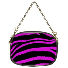 Pink Zebra Chain Purse (two Sided) 