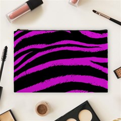 Pink Zebra Cosmetic Bag (large) by ArtistRoseanneJones