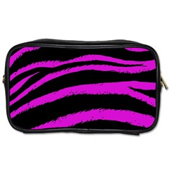 Pink Zebra Travel Toiletry Bag (two Sides)