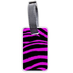 Pink Zebra Luggage Tag (one Side) by ArtistRoseanneJones