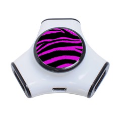 Pink Zebra 3 Port Usb Hub