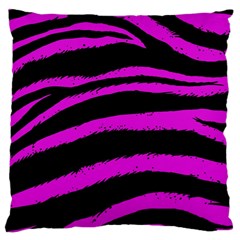 Pink Zebra Large Cushion Case (two Sided) 