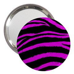 Pink Zebra 3  Handbag Mirror