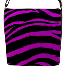 Pink Zebra Flap Closure Messenger Bag (small)