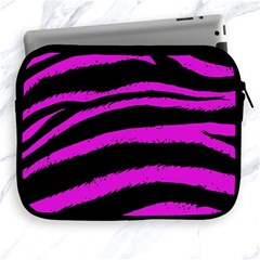 Pink Zebra Apple Ipad Zippered Sleeve