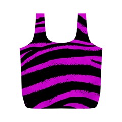 Pink Zebra Reusable Bag (m) by ArtistRoseanneJones