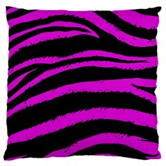 Pink Zebra Standard Flano Cushion Case (one Side)