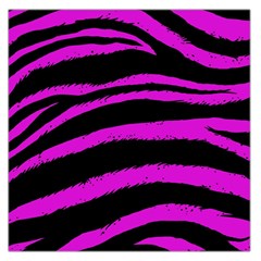 Pink Zebra Large Satin Scarf (square)