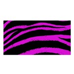 Pink Zebra Satin Shawl Front