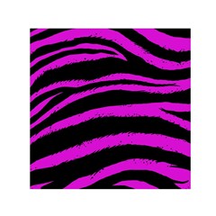 Pink Zebra Small Satin Scarf (square)