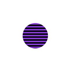 Purple Stripes 1  Mini Button by ArtistRoseanneJones