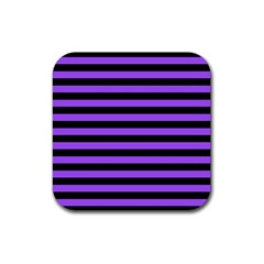 Purple Stripes Drink Coaster (square)