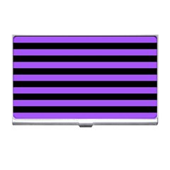 Purple Stripes Business Card Holder