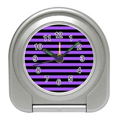 Purple Stripes Desk Alarm Clock