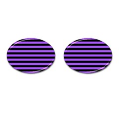 Purple Stripes Cufflinks (oval)