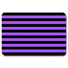 Purple Stripes Large Door Mat by ArtistRoseanneJones