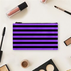 Purple Stripes Cosmetic Bag (small)