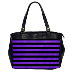 Purple Stripes Oversize Office Handbag (one Side)