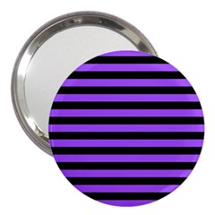 Purple Stripes 3  Handbag Mirror by ArtistRoseanneJones