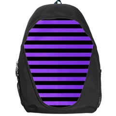 Purple Stripes Backpack Bag by ArtistRoseanneJones