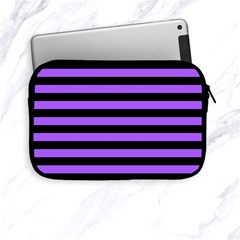 Purple Stripes Apple Ipad Mini Zippered Sleeve by ArtistRoseanneJones