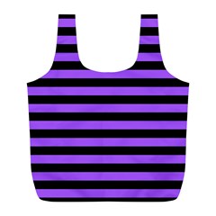 Purple Stripes Reusable Bag (l) by ArtistRoseanneJones