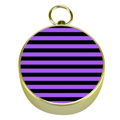 Purple Stripes Gold Compass