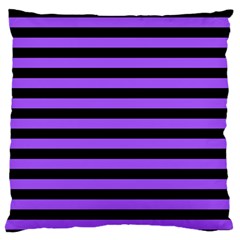 Purple Stripes Large Flano Cushion Case (two Sides)