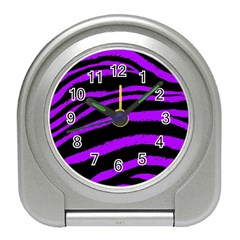 Purple Zebra Desk Alarm Clock by ArtistRoseanneJones