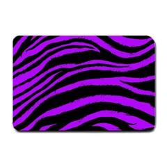 Purple Zebra Small Door Mat by ArtistRoseanneJones