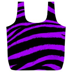 Purple Zebra Reusable Bag (xl) by ArtistRoseanneJones