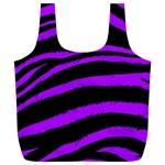 Purple Zebra Reusable Bag (XL) Back