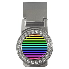 Rainbow Stripes Money Clip (cz)