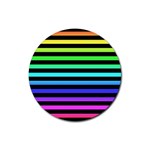 Rainbow Stripes Drink Coaster (Round) Front