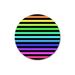 Rainbow Stripes Magnet 3  (round)